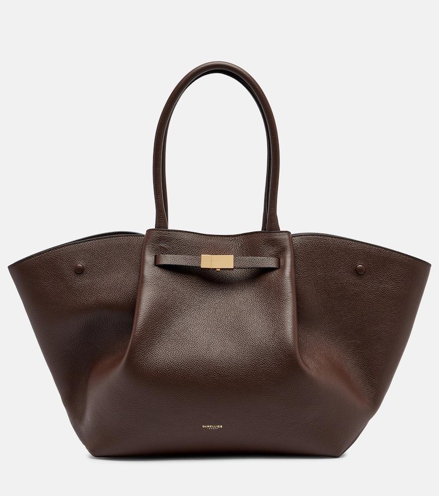 demellier new york medium leather tote bag