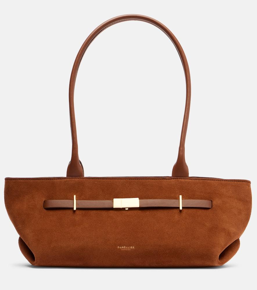demellier new york suede shoulder bag