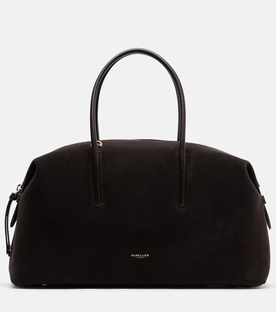 demellier stockholm midi suede top-handle bag