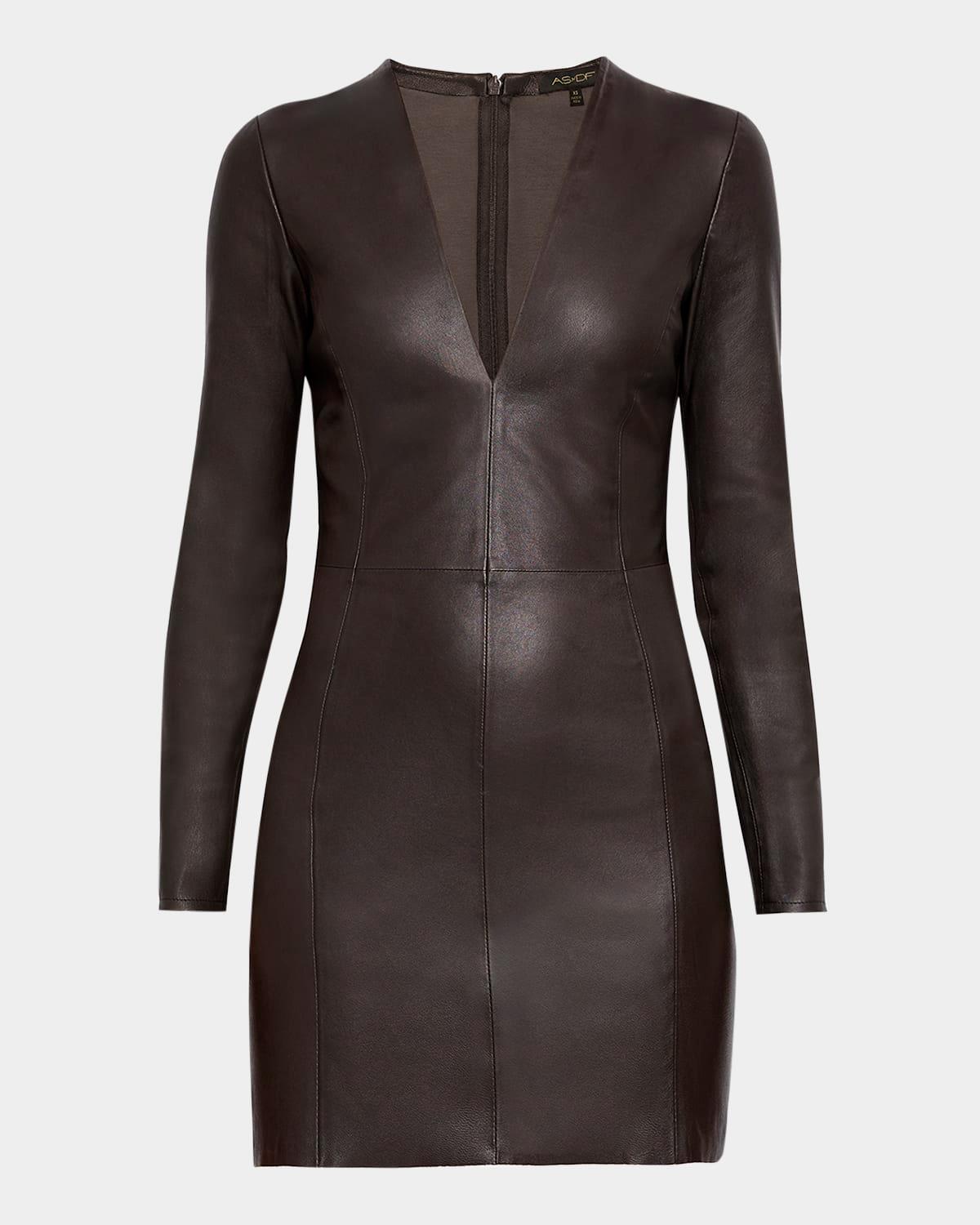 demeter stretch leather dress