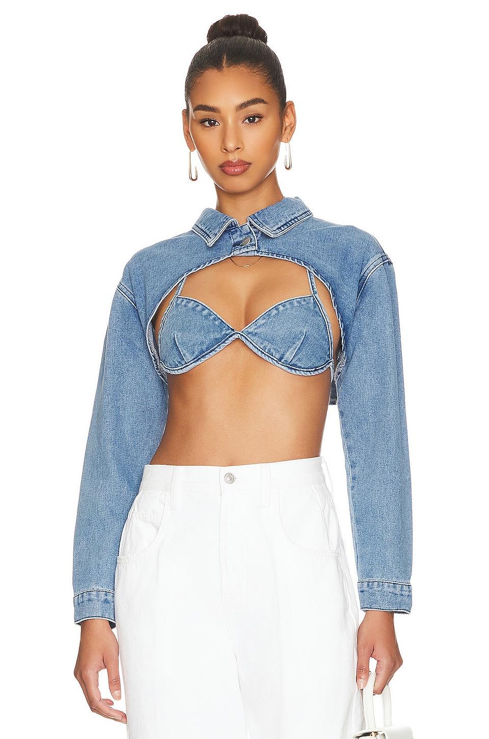 demi crop jacket set