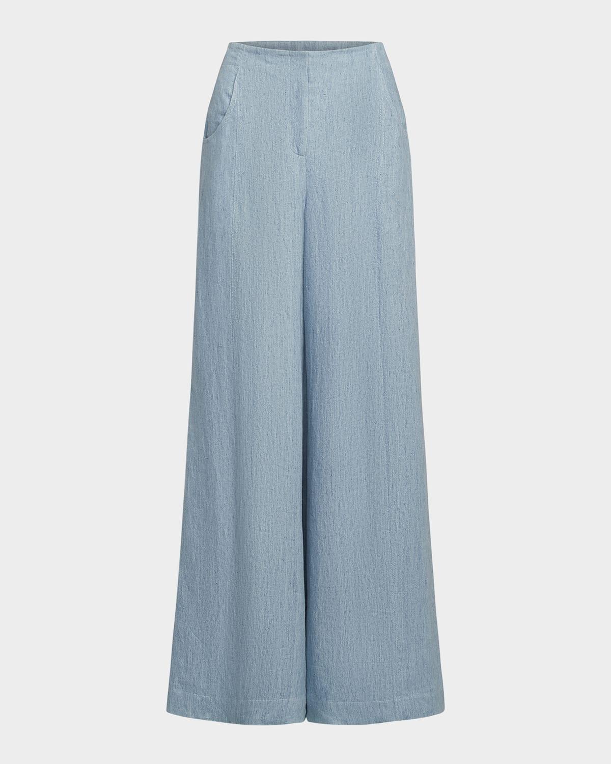 demie wide-leg hemp trousers