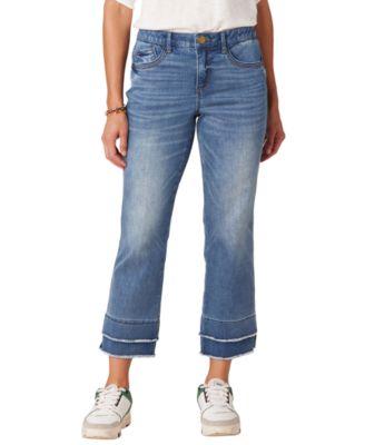 democracy womens kick flare mid rise jeans