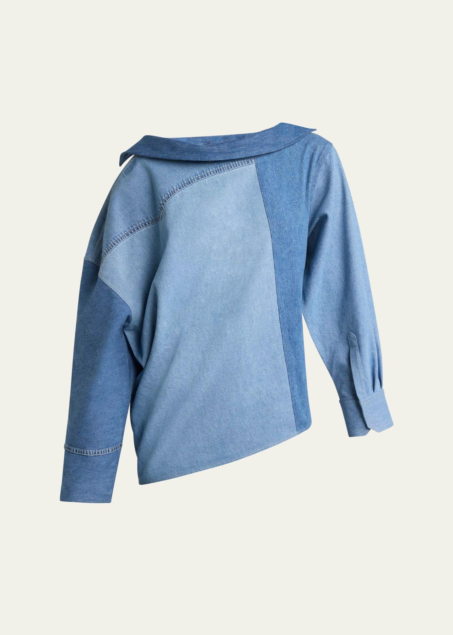 denim back-to-front shirt