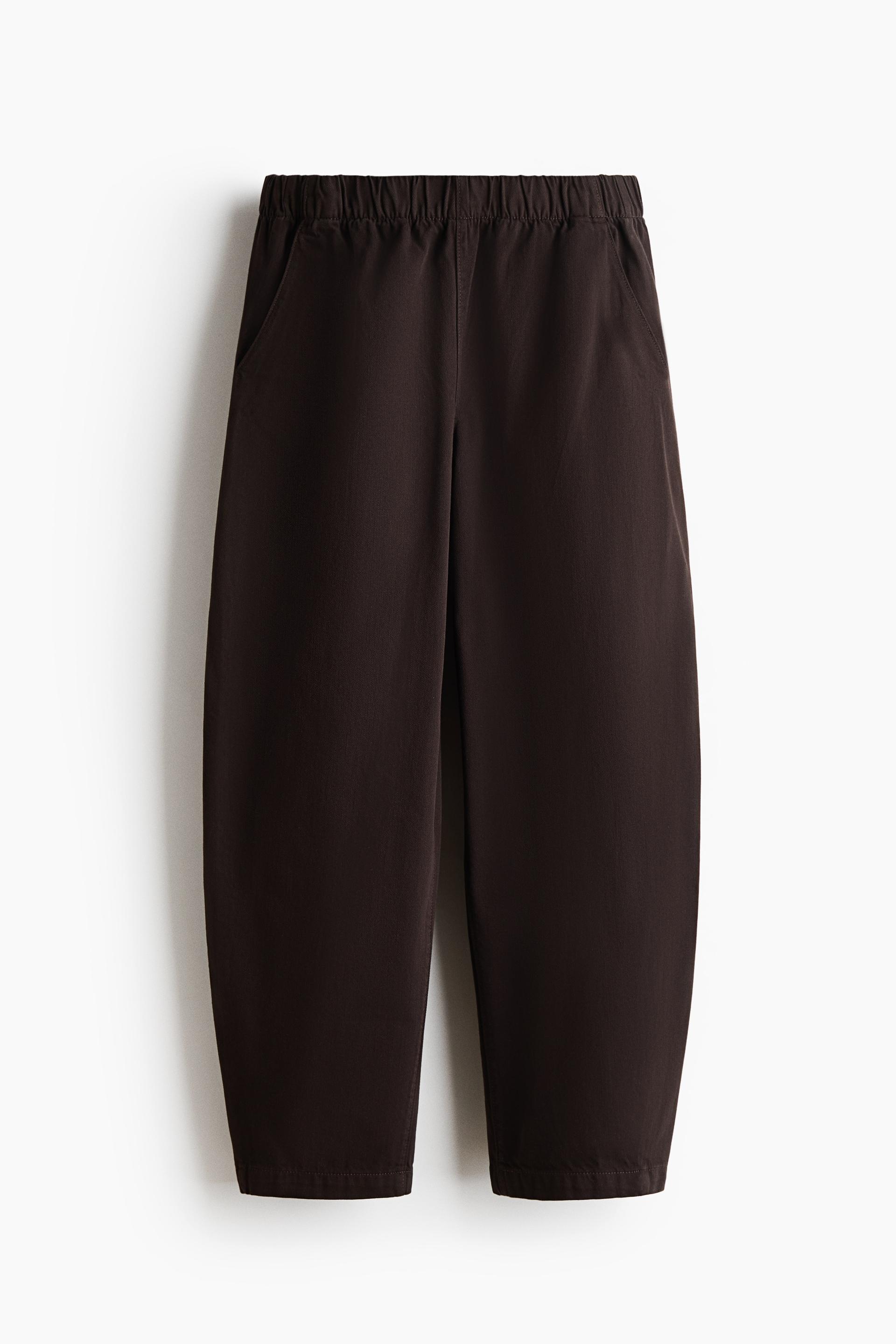 denim barrel-leg pants