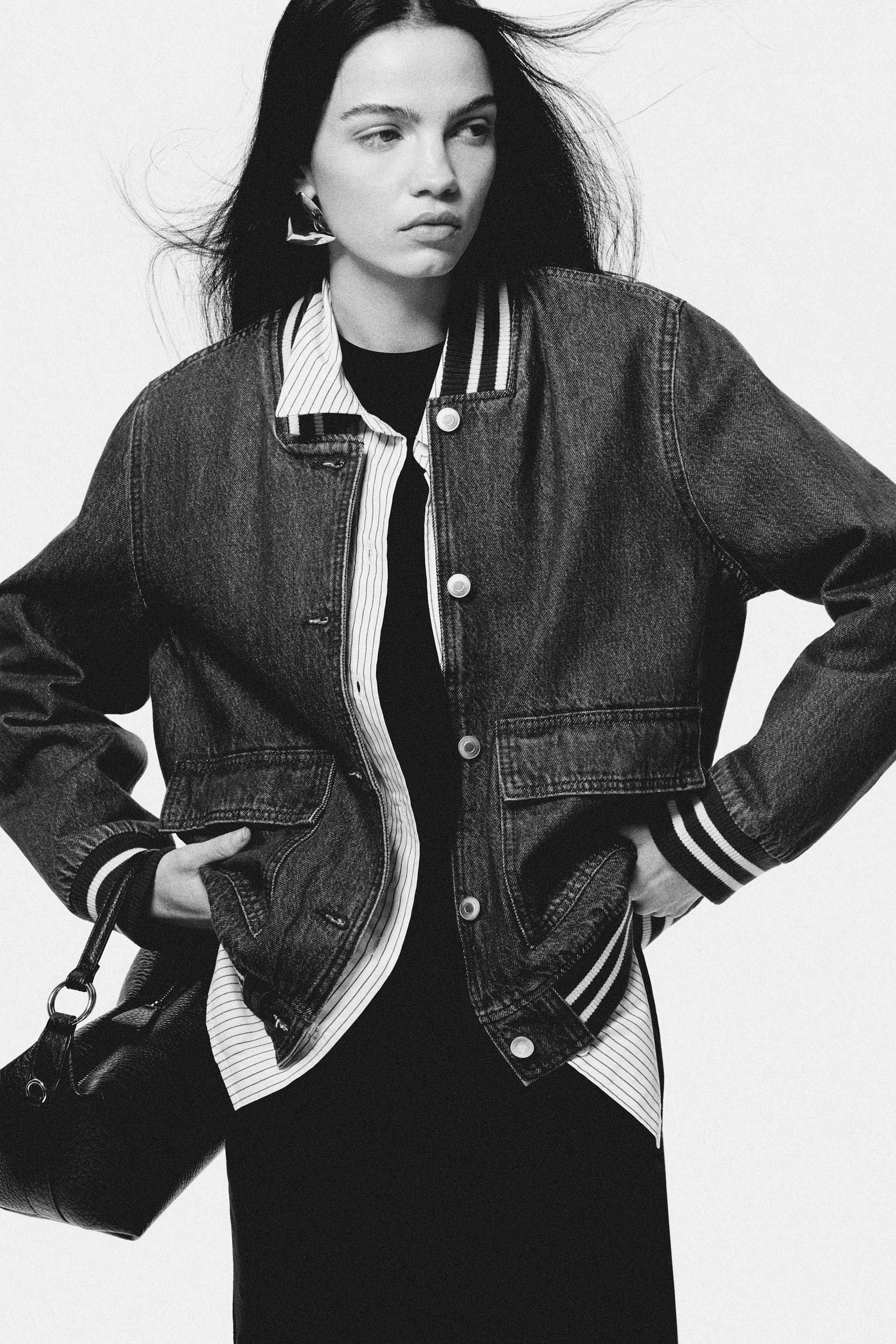 denim baseball jacket