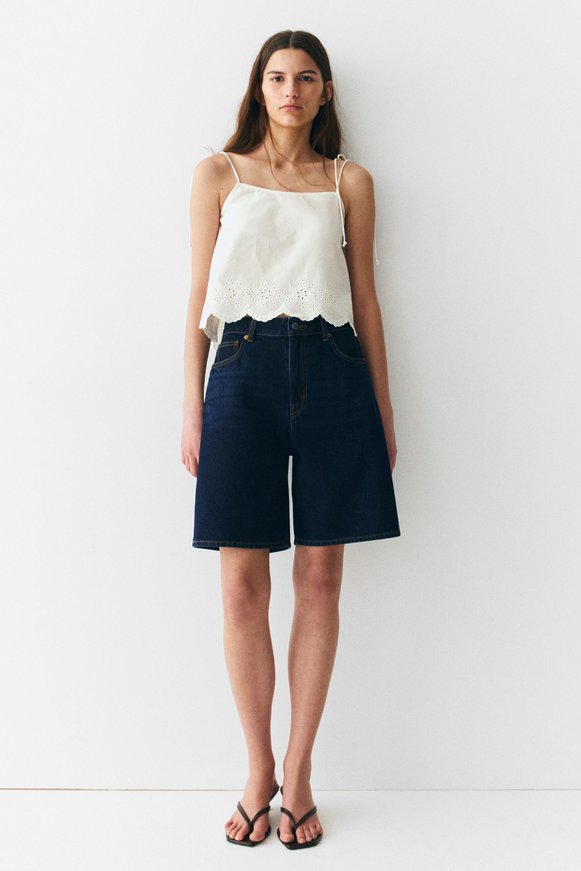 denim bermuda shorts