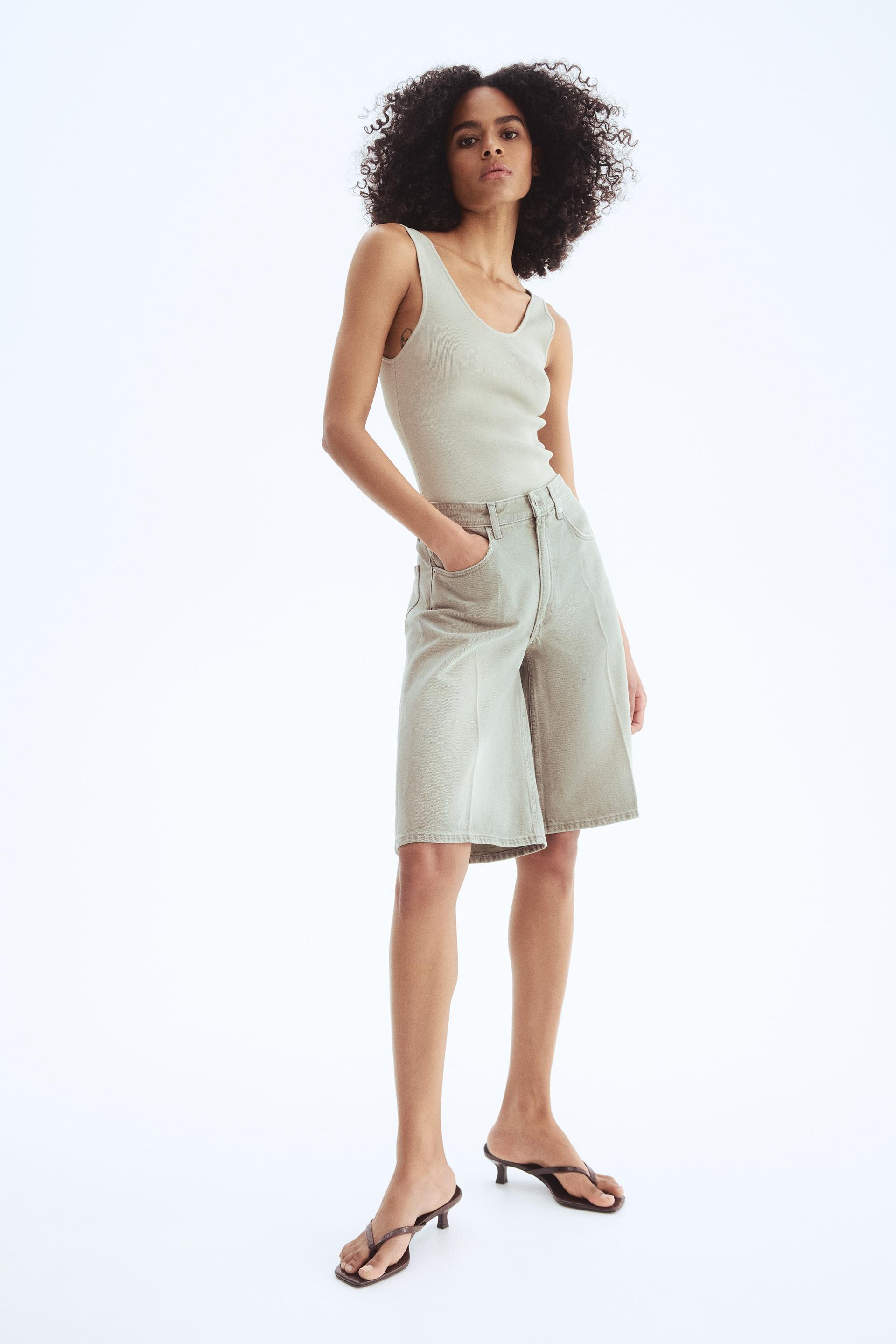 denim bermuda shorts