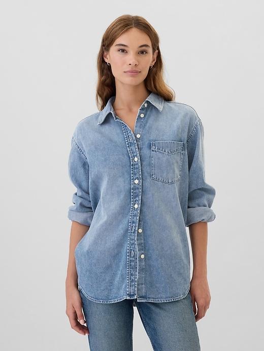 denim big shirt