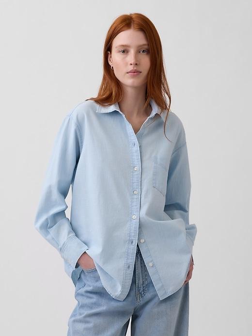 denim big shirt