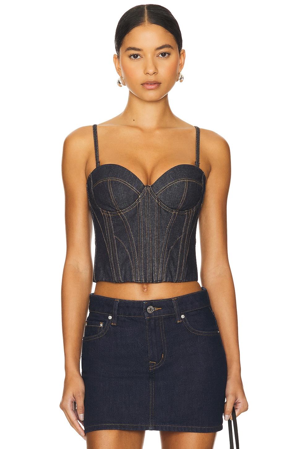 denim bustier