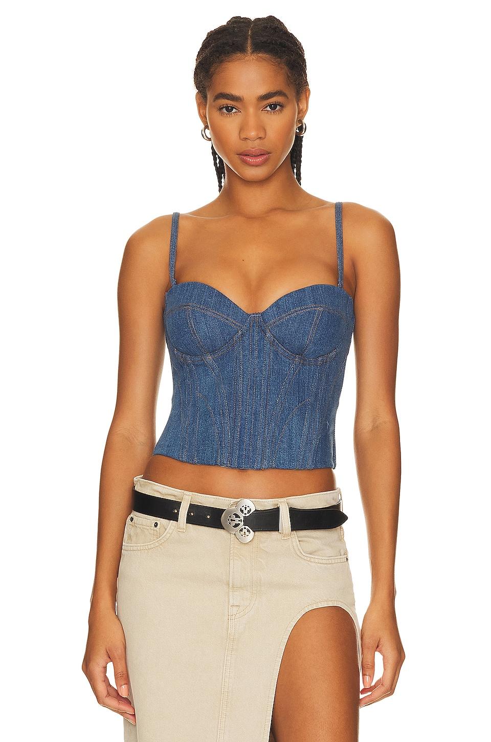 denim bustier