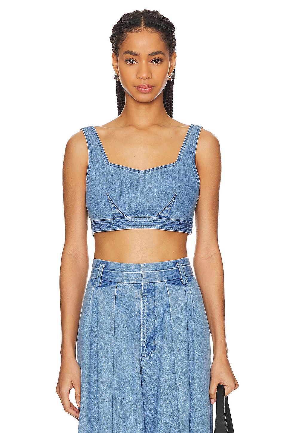 denim bustier