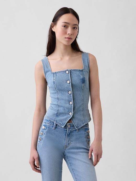 denim corset top