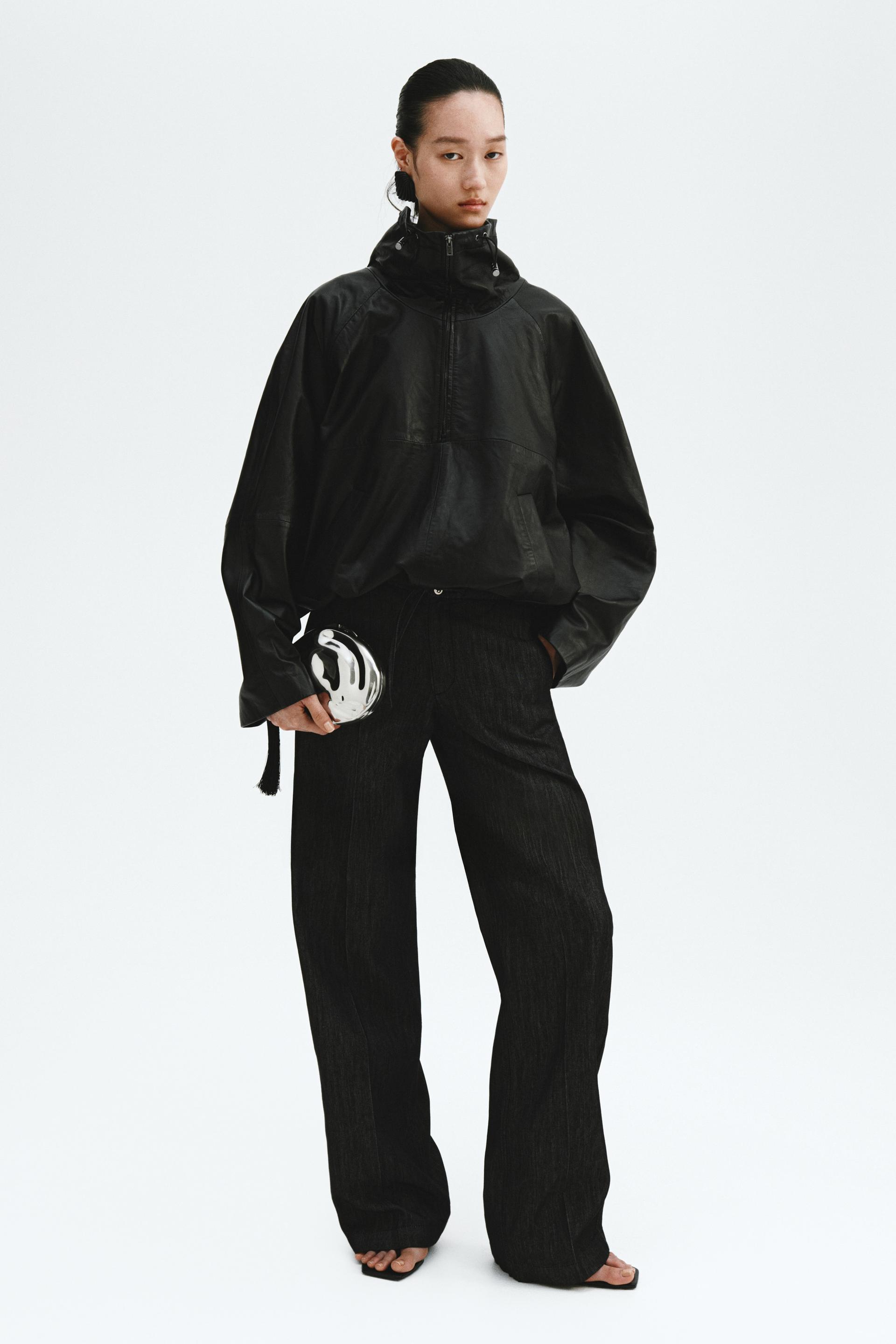 denim drawstring pants
