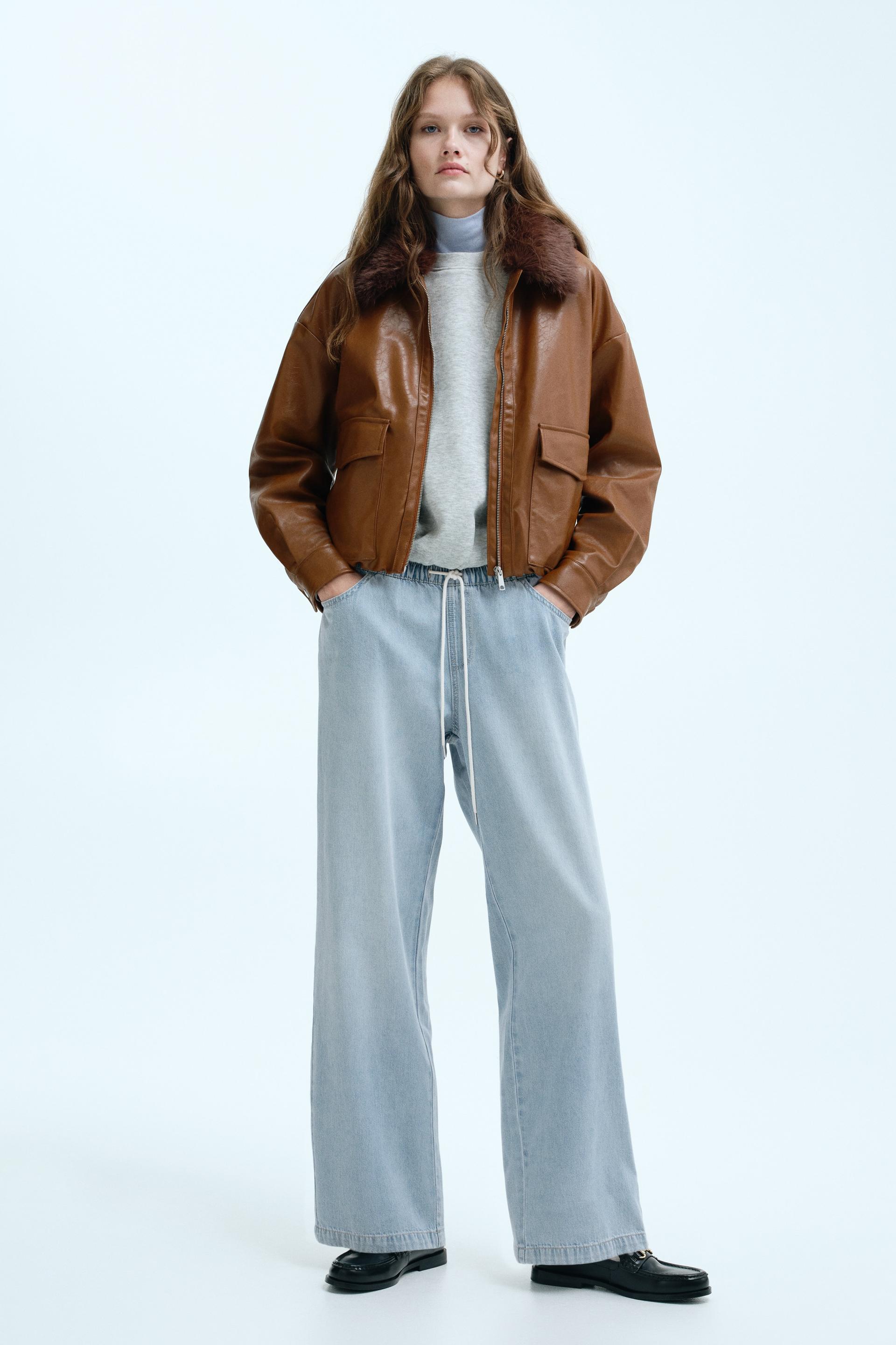 denim drawstring pants