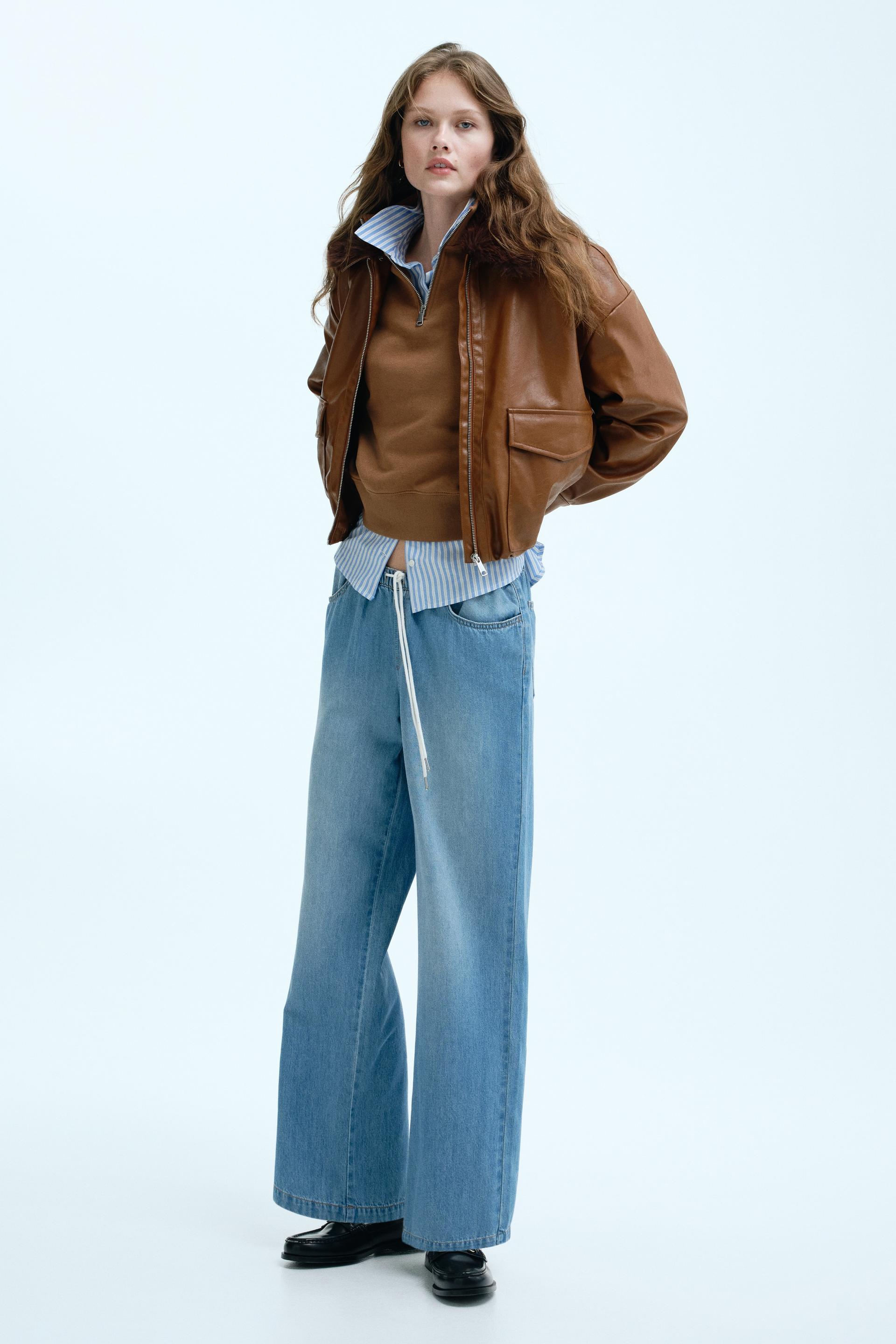 denim drawstring pants