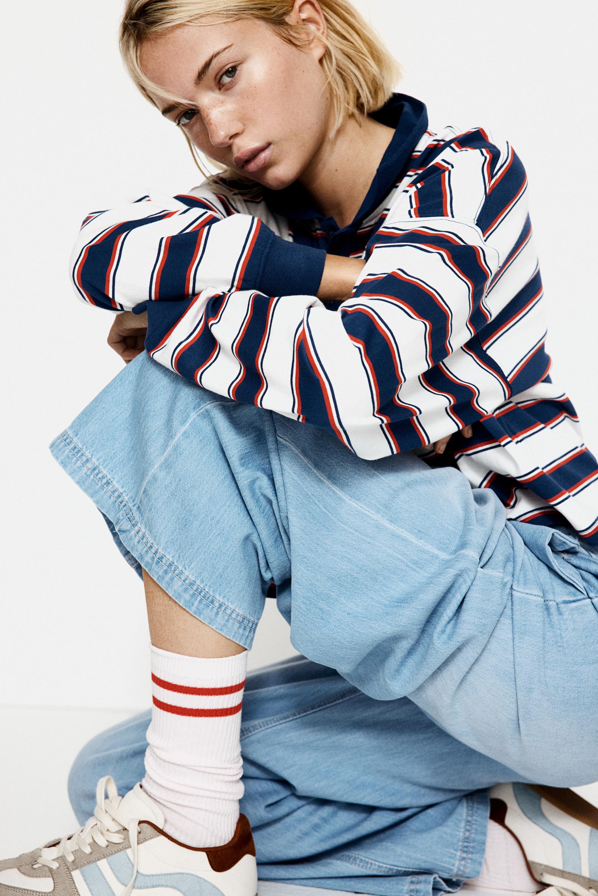 denim drawstring pants