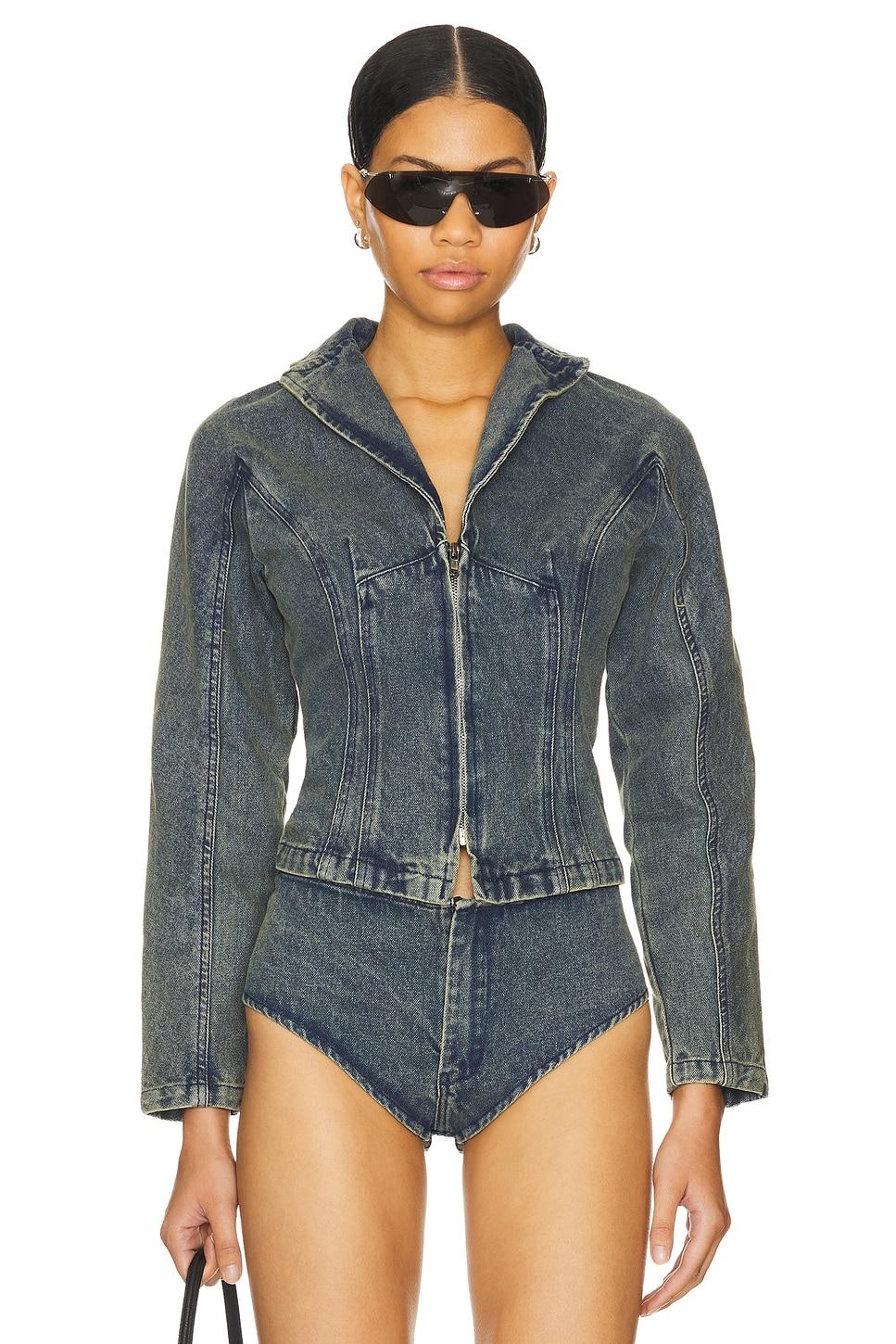 denim fitted jacket