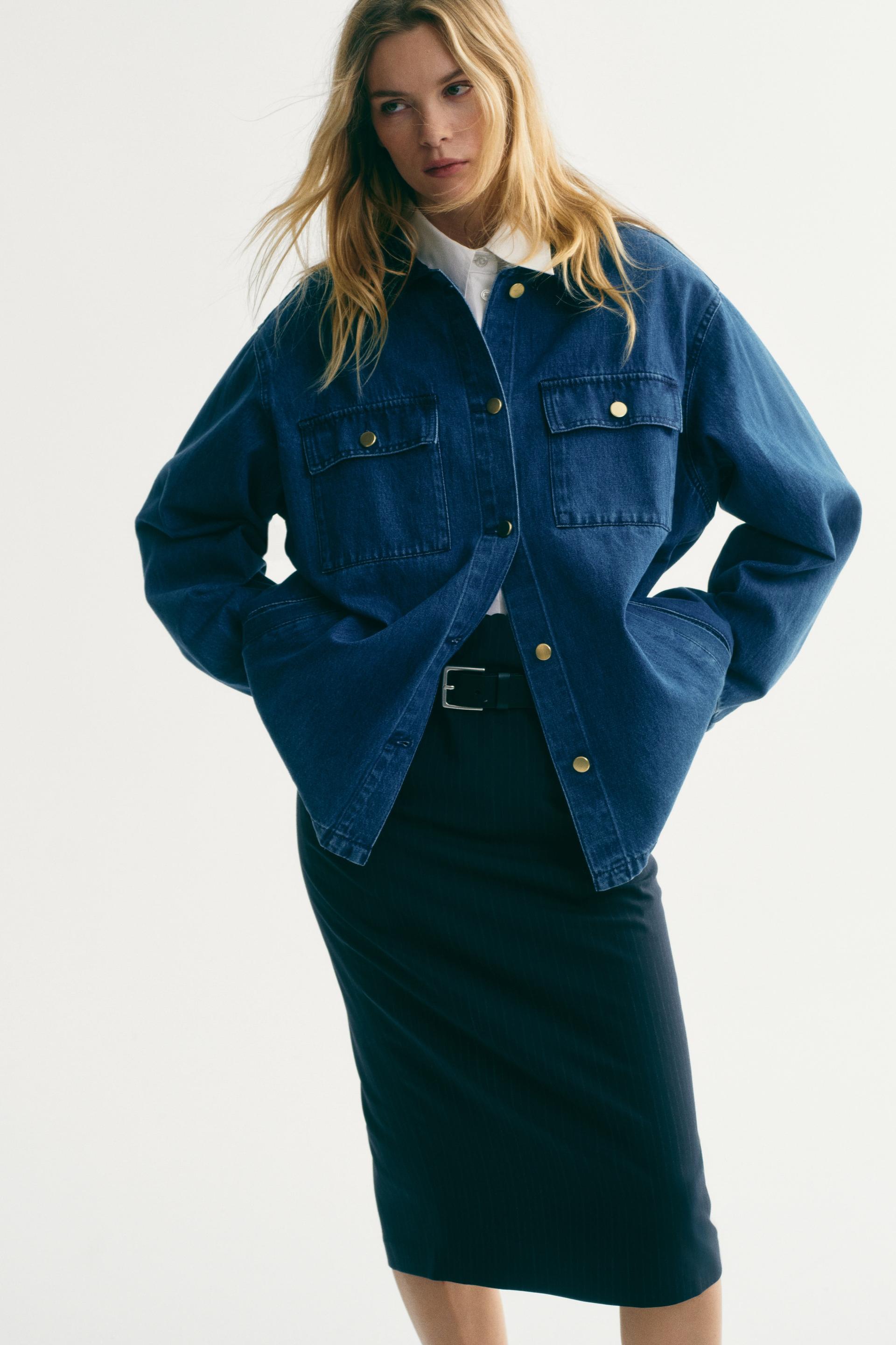 denim jacket with corduroy collar
