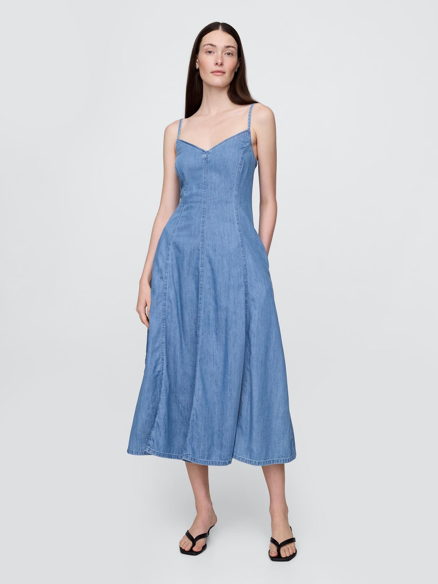 denim maxi dress