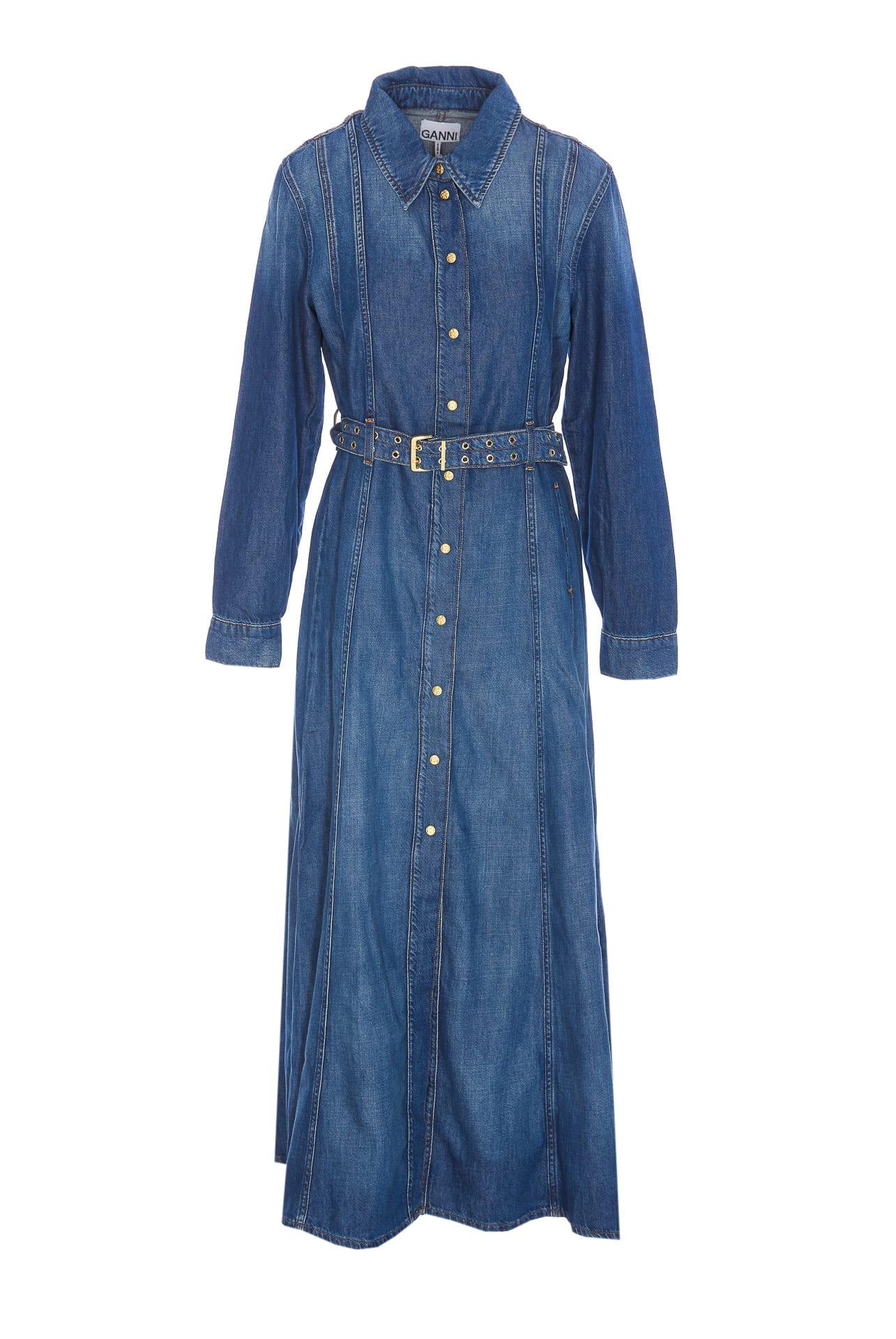 denim maxi dress