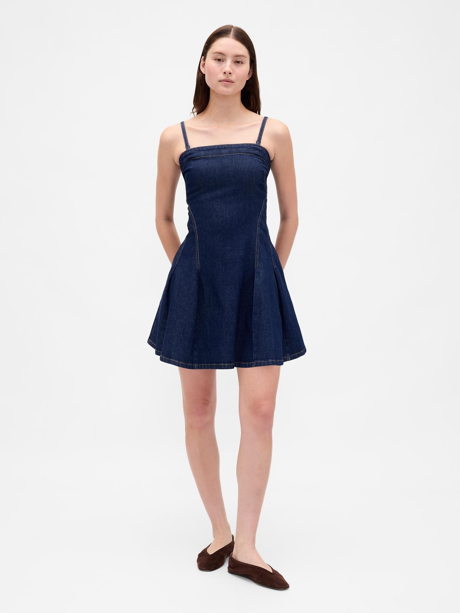 denim mini dress