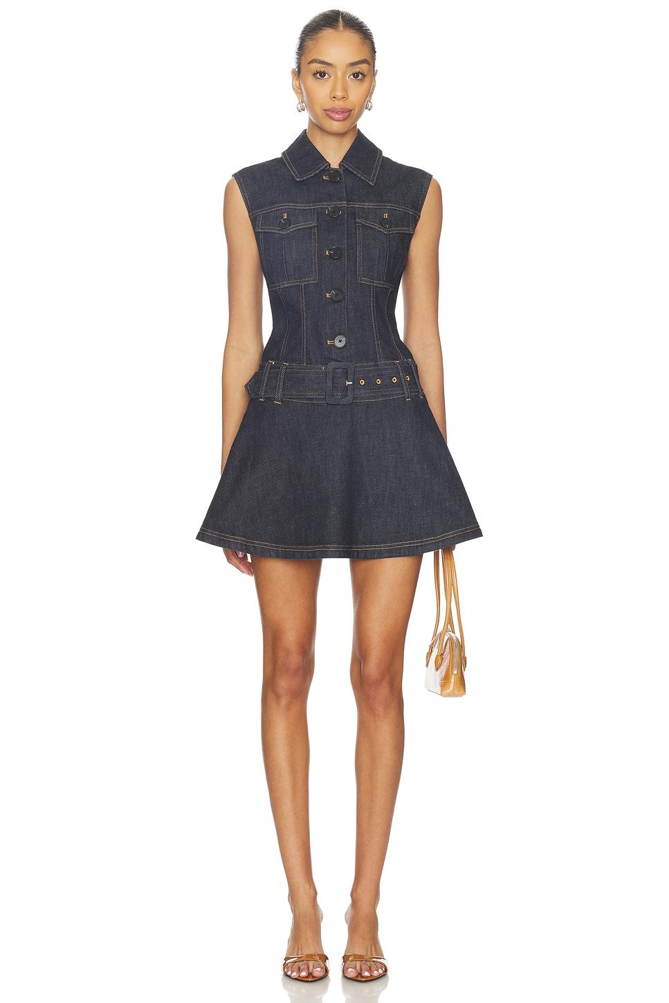 denim mini dress