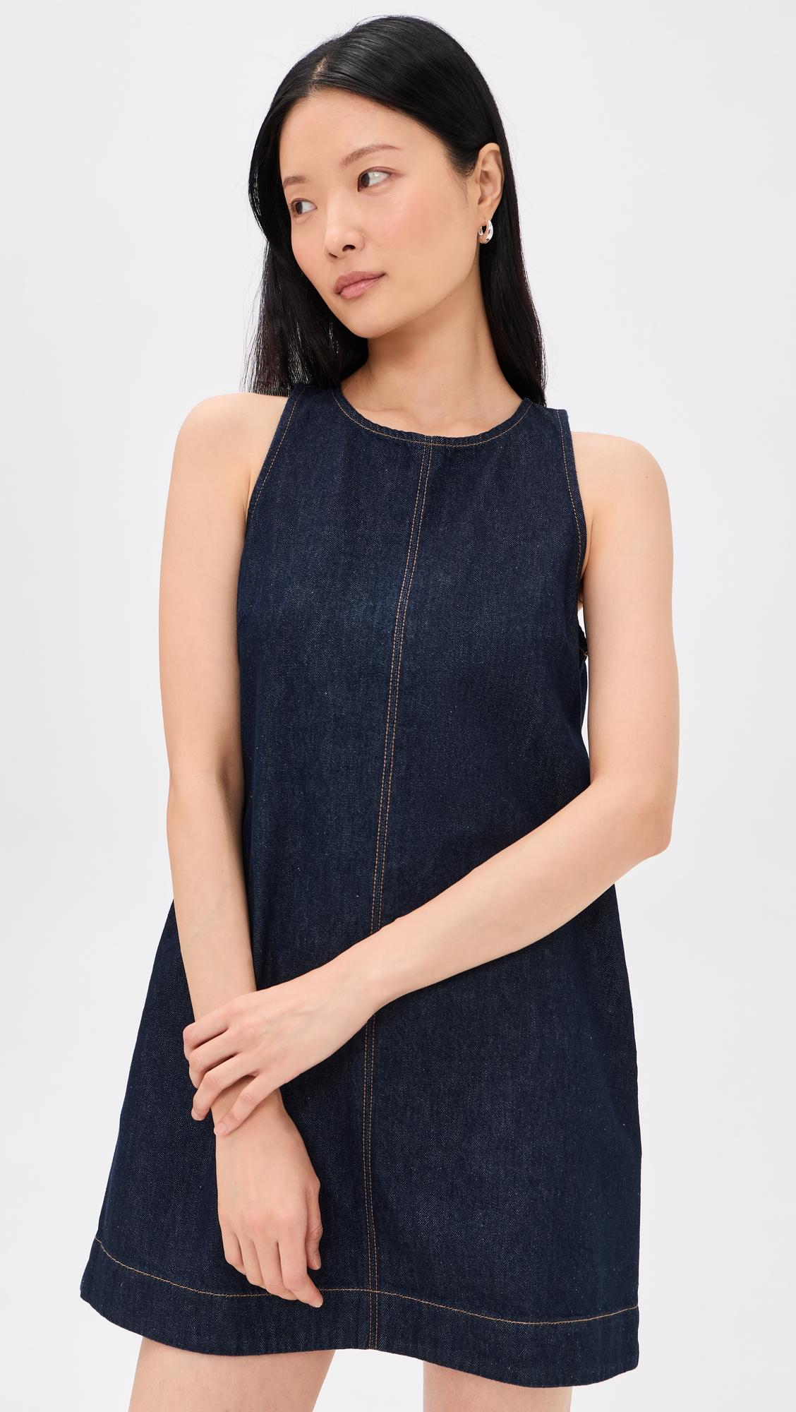 denim mini shift dress