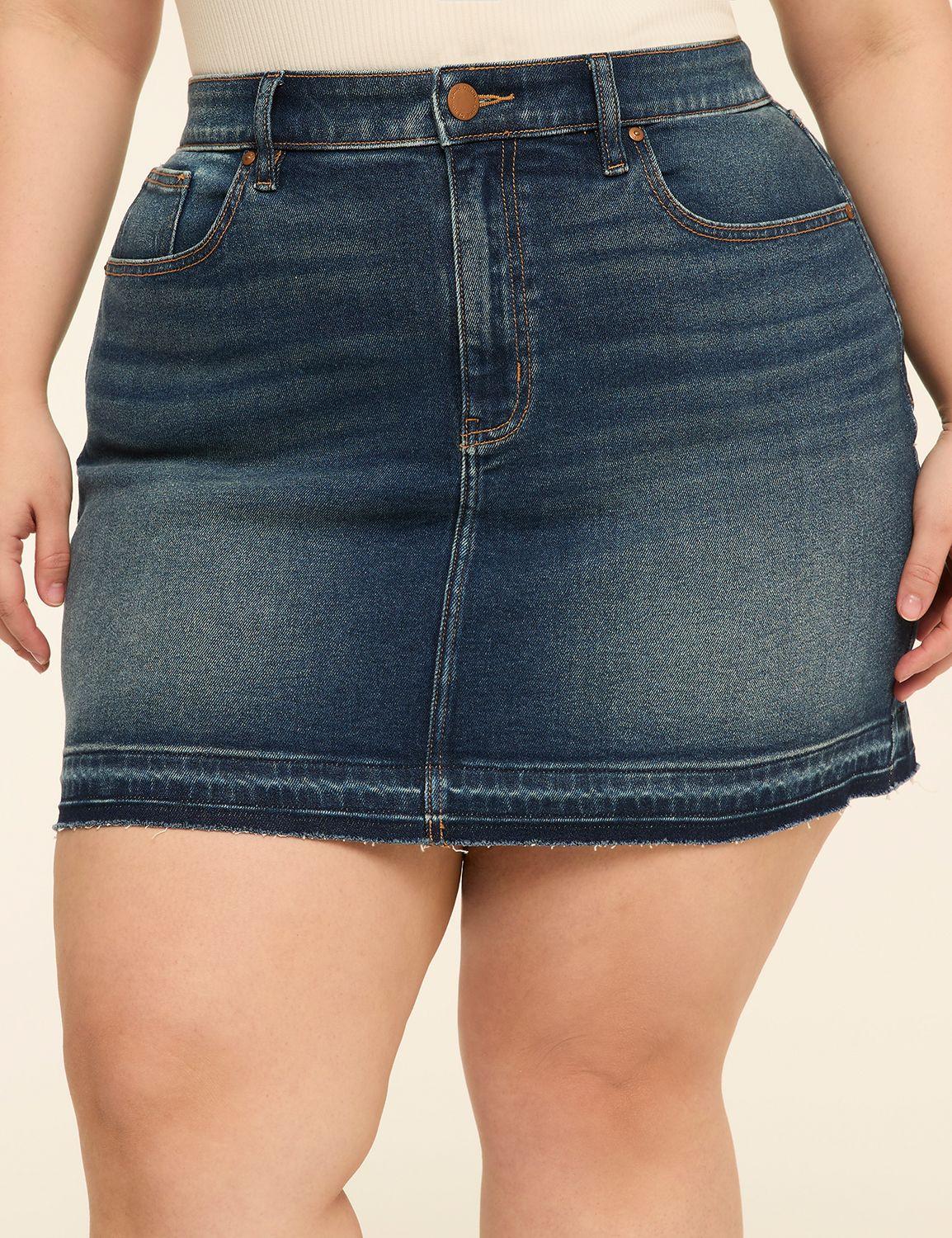 denim mini skirt