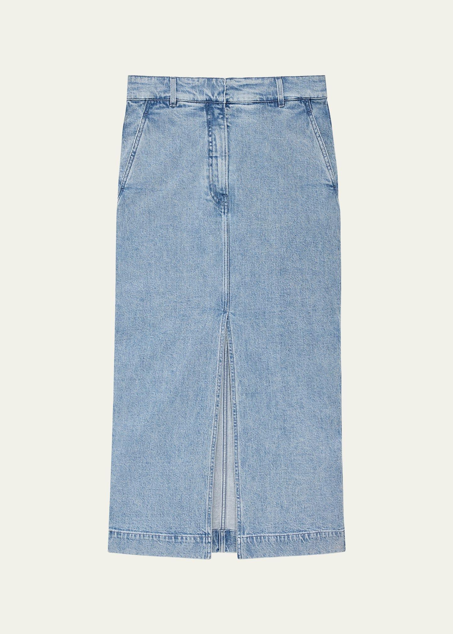 denim pencil skirt