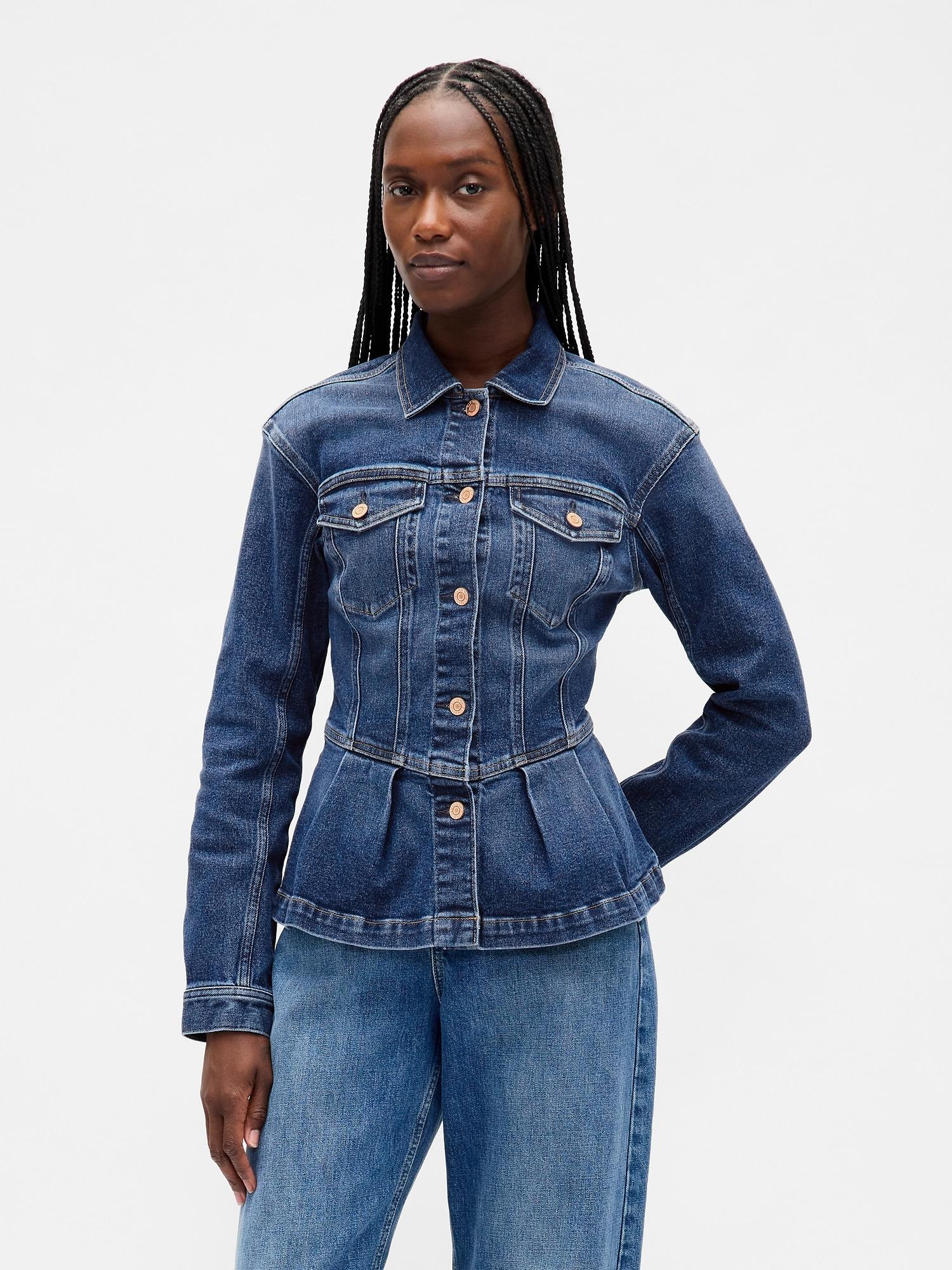 denim peplum jacket