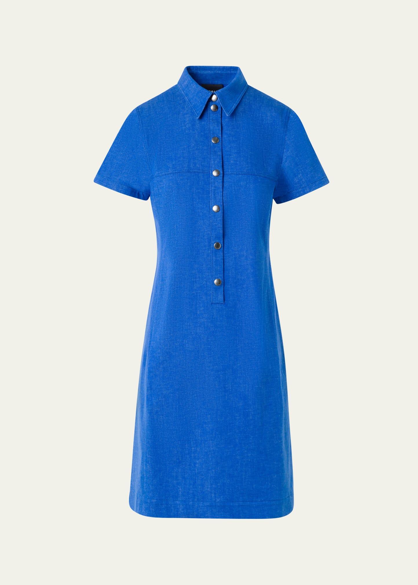 denim polo dress