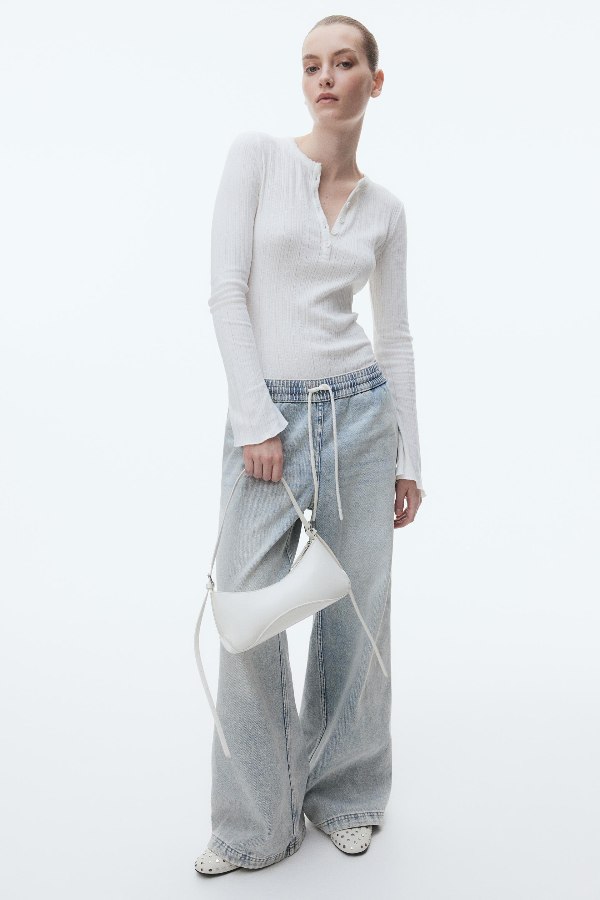denim pull-on pants