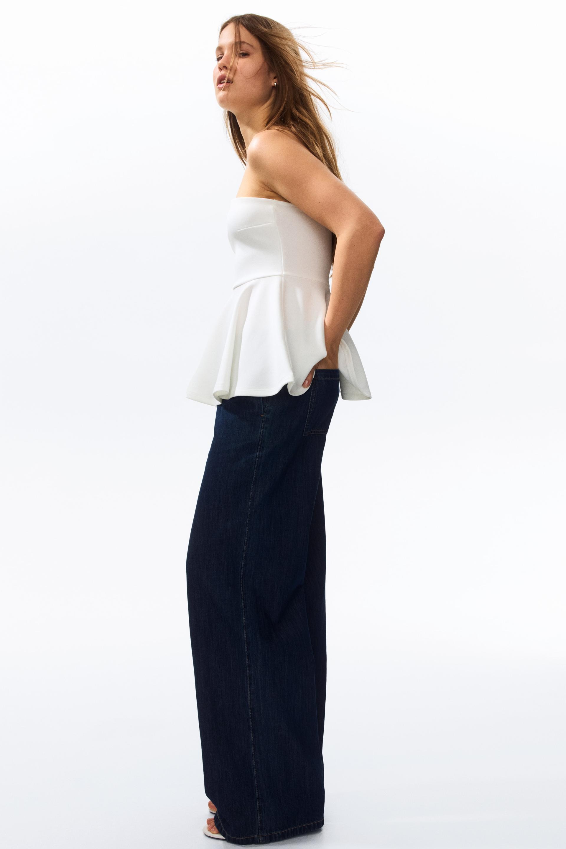 denim pull-on pants
