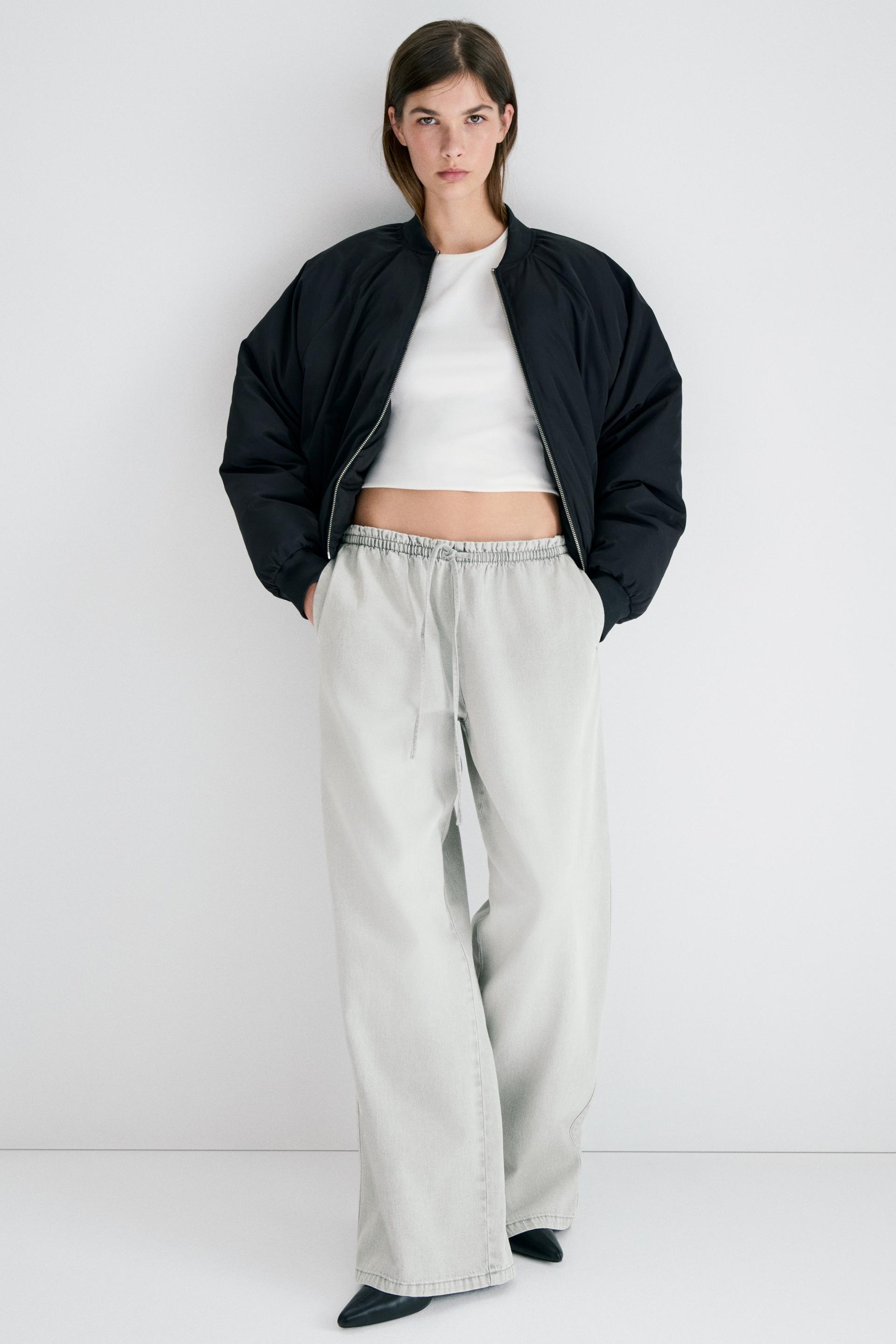 denim pull-on pants