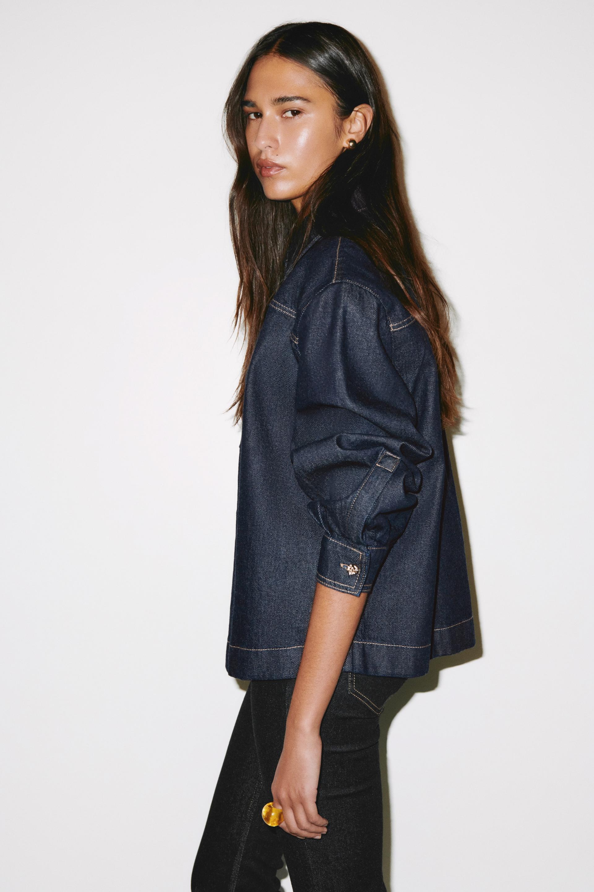 denim pullover shirt