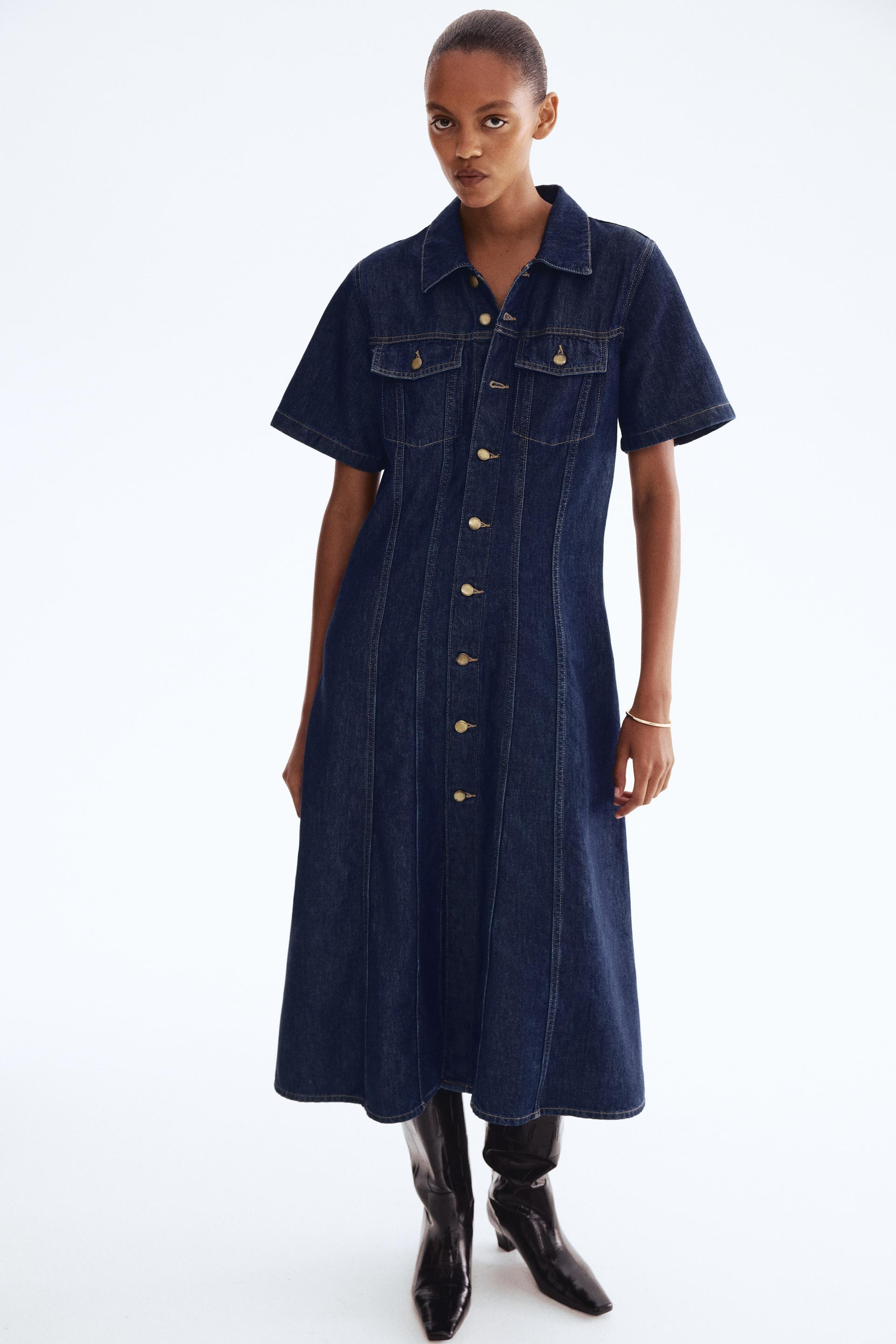 denim shirt dress