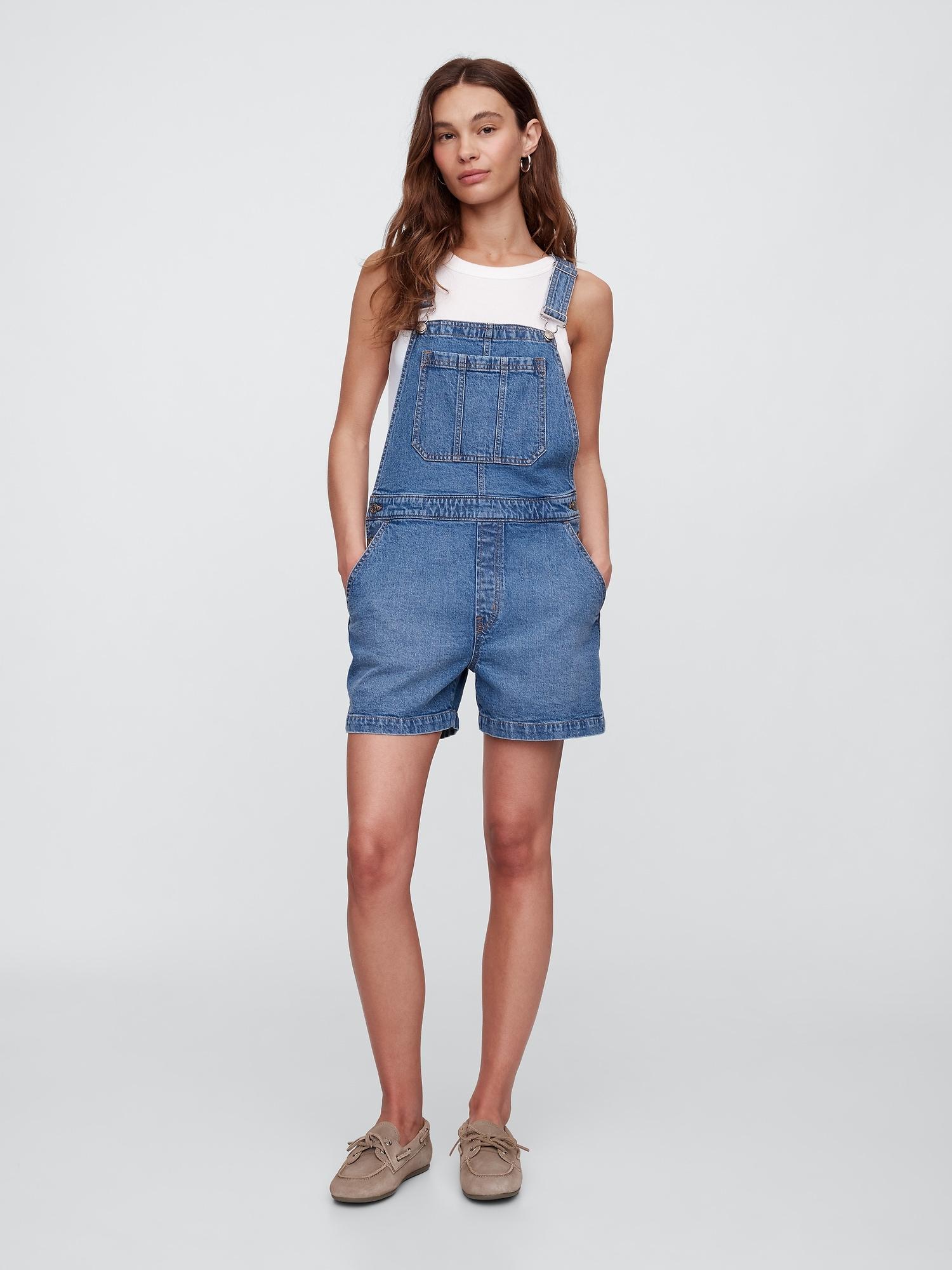 denim shortalls