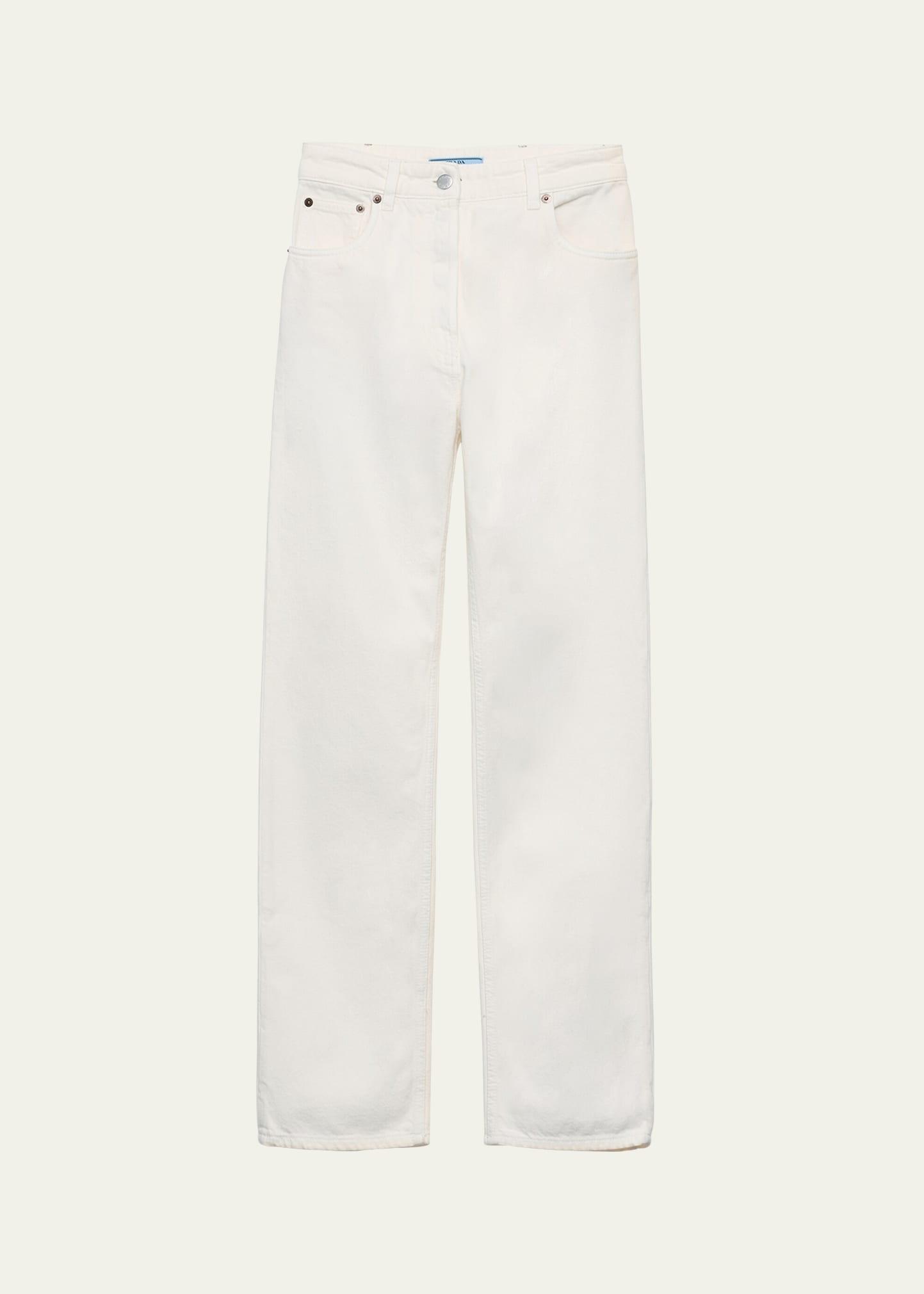 denim straight leg pants