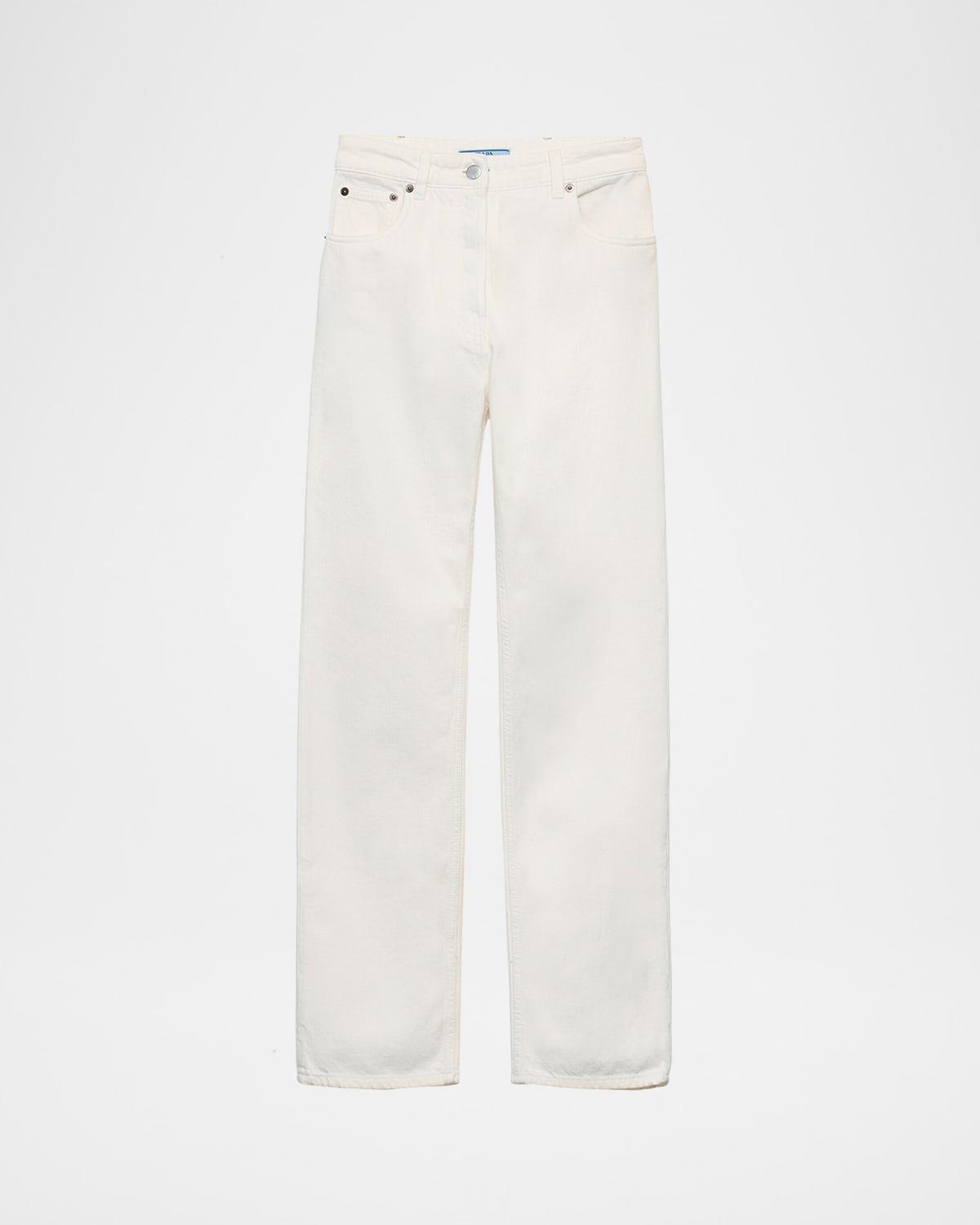 denim straight leg pants