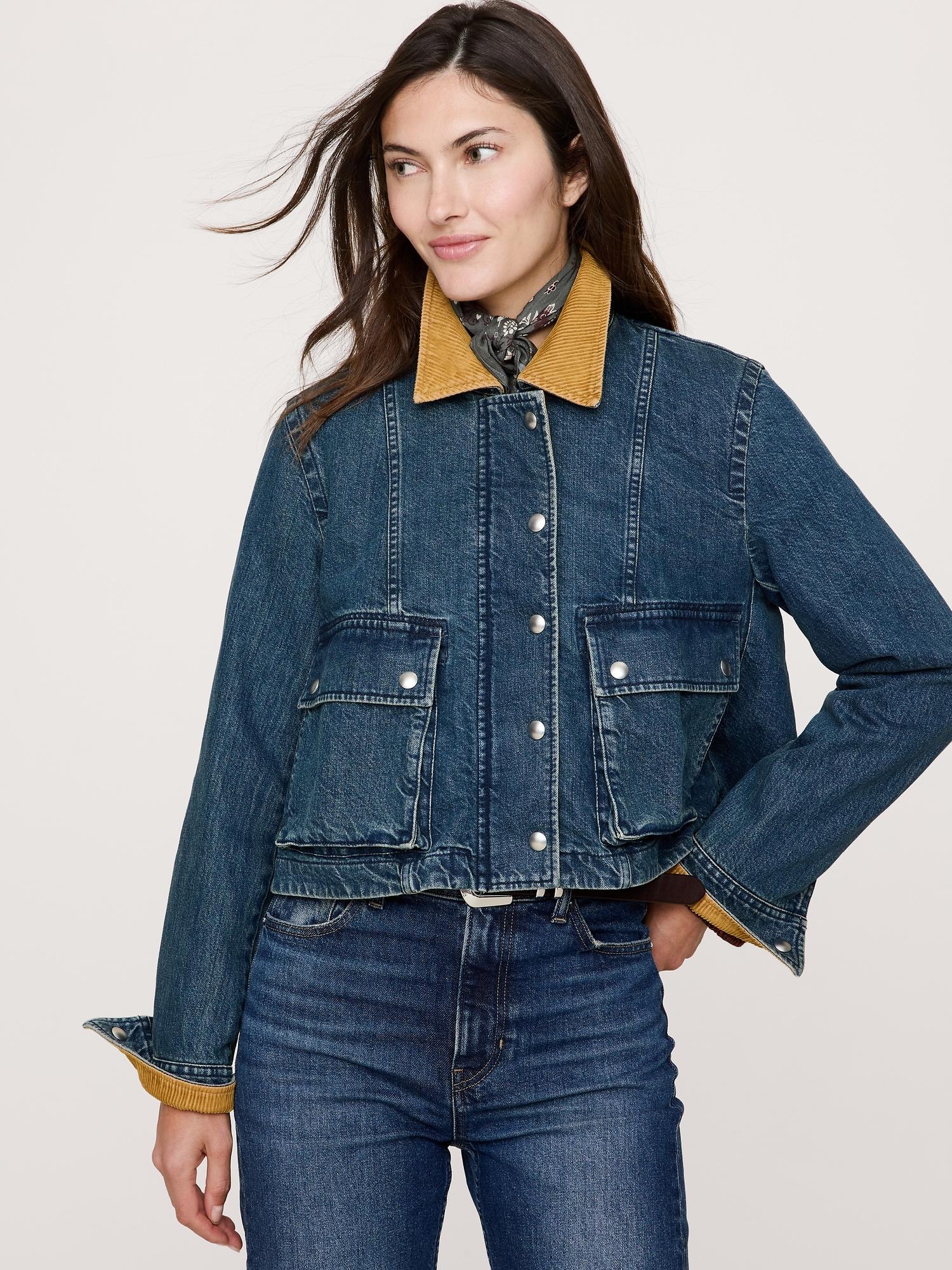 denim trapeze jacket