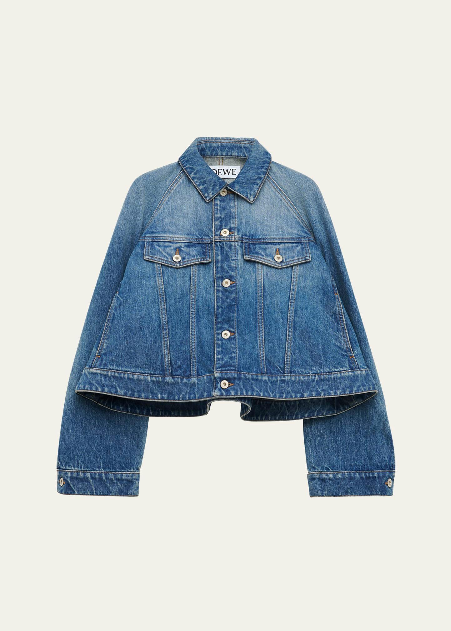 denim trapeze jacket