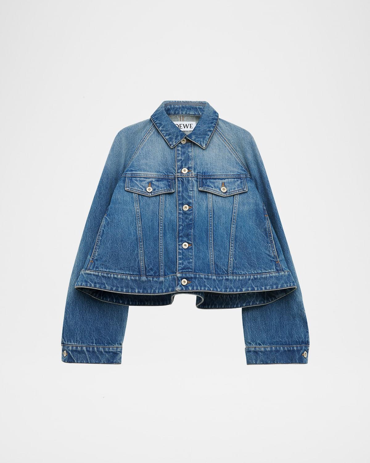 denim trapeze jacket