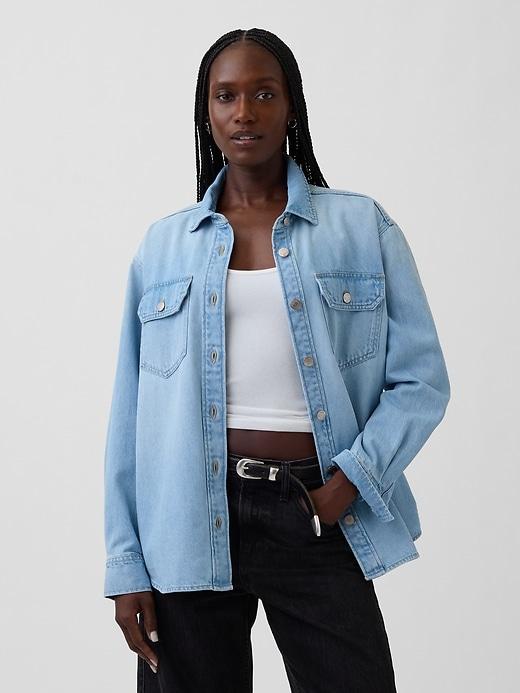 denim western shirt jacket