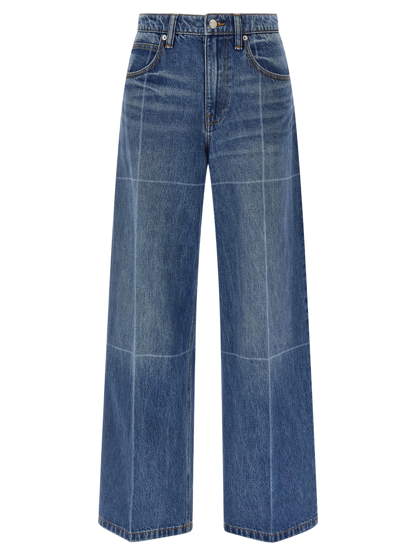 denim x alexander wang faded jeans blue cotton - women