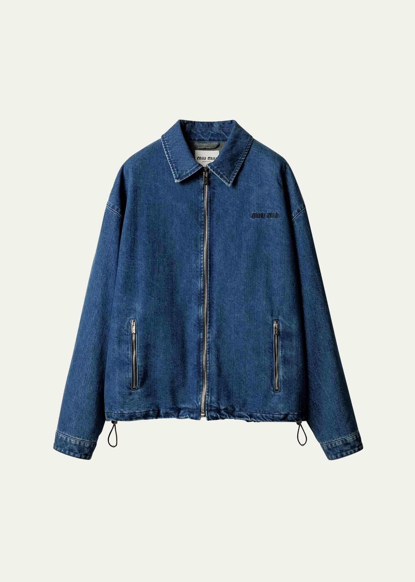 denim zip shirt jacket