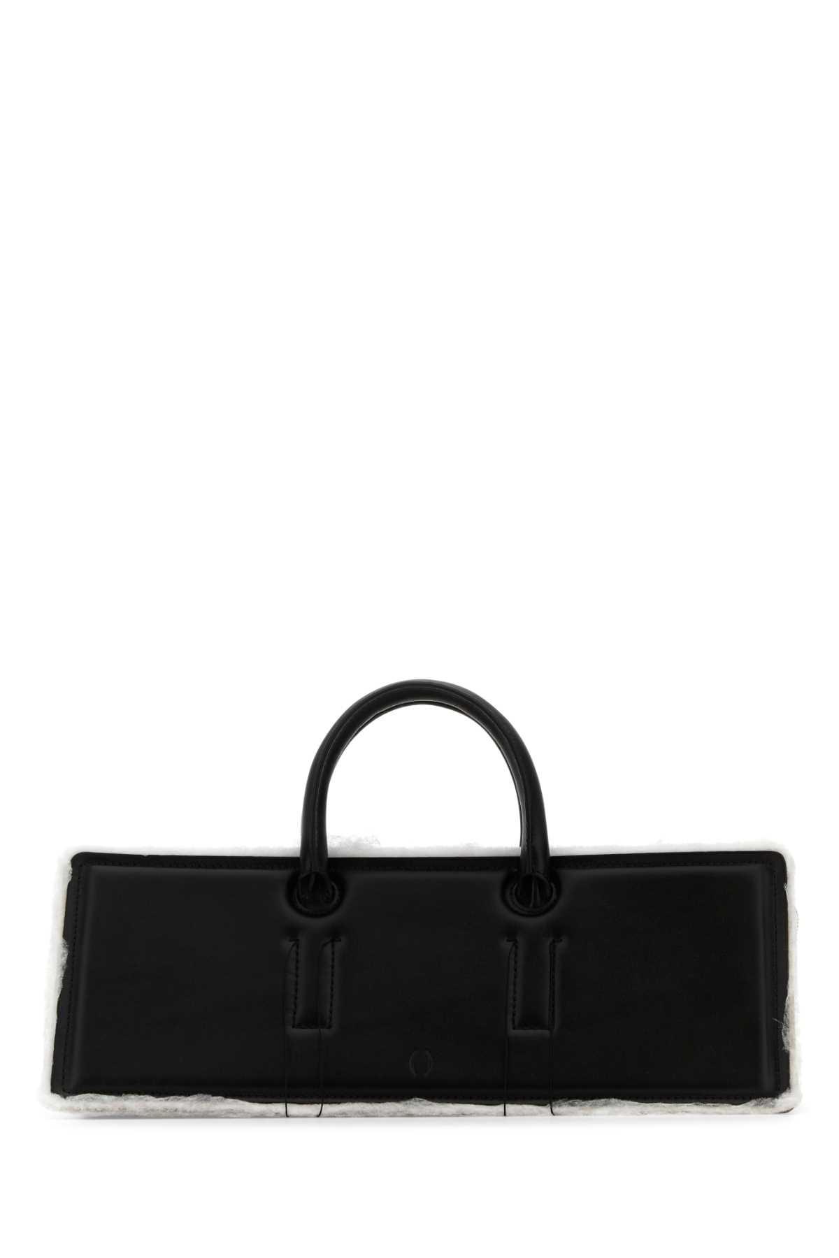 dentro black leather otto handbag