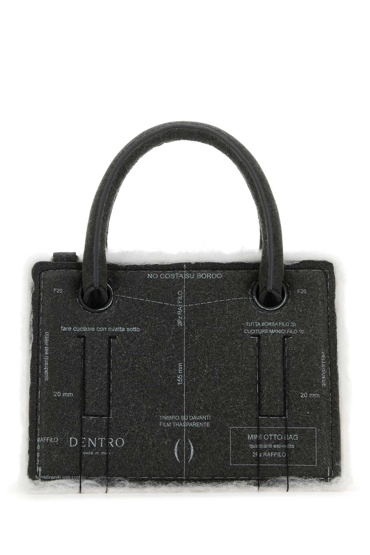 dentro grey leather mini otto handbag