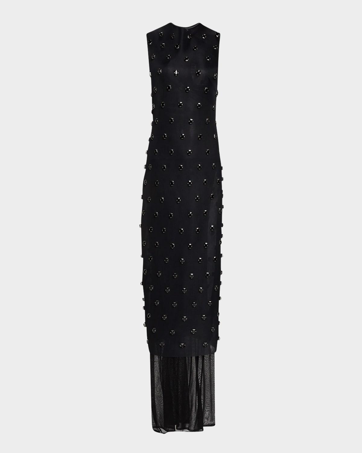 denyse embellished sheath midi dress